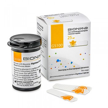 ТЕСТ-ПОЛОСКИ BIONIME GS100 (25 шт)