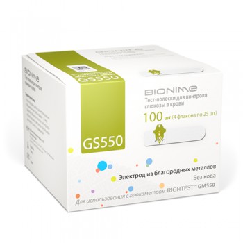 ТЕСТ-ПОЛОСКИ BIONIME GS550 (100 шт)