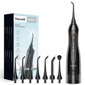 ИРРИГАТОР ПОРТАТИВНЫЙ Fairywill 5020E (чёрный, белый)